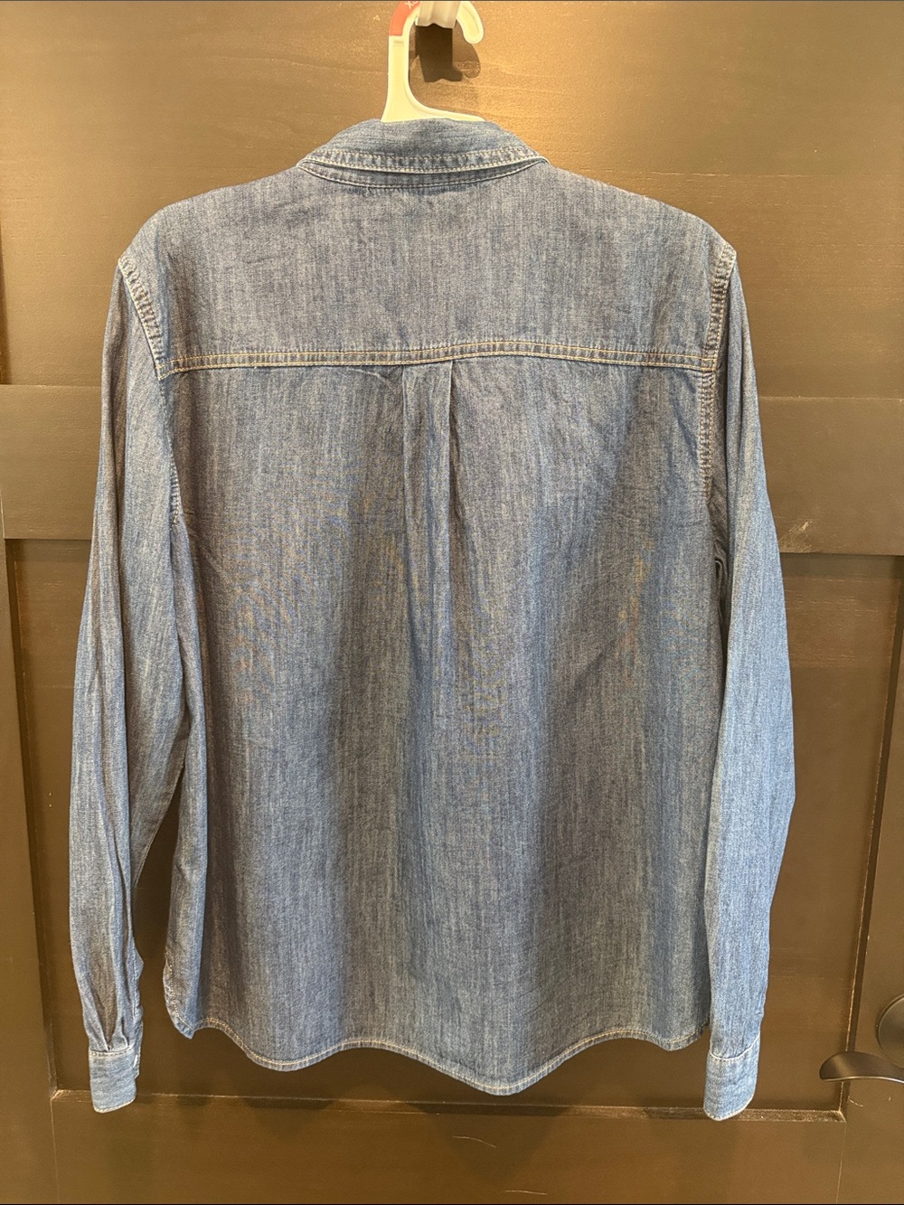 LOFT Casual Chambray Button-Down Shirt - Picture 5 of 5